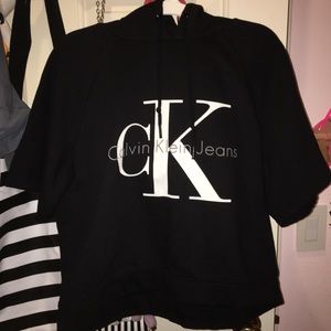 calvin klein short sleeve hoodie